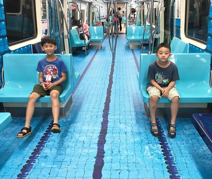 Тайваньское метро превратили в захватывающе реалистичный арт-объект.Вокруг Света. Украина