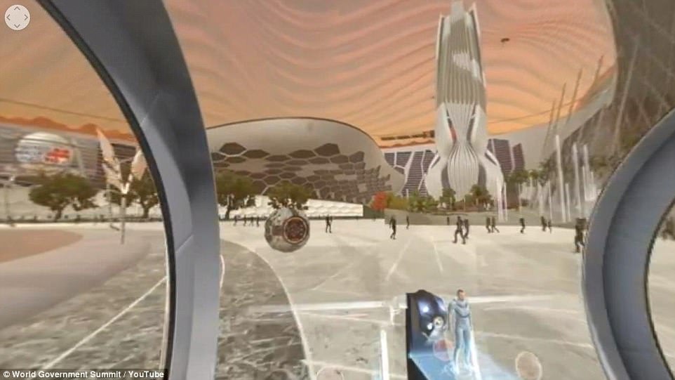 Каким будет Марс через 100 лет, если город построят  архитекторы ОАЭ (виртуальный тур - 360)