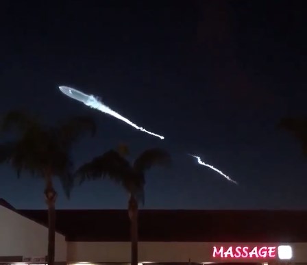 Никогда такого не видели: запуск ракеты SpaceX в вечернем небе.Вокруг Света. Украина