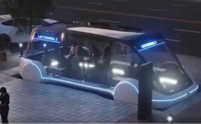 Илон Маск показал электроавтобус для скоростного туннеля.Вокруг Света. Украина