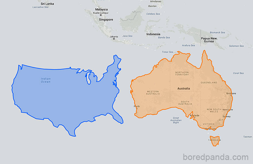 Настоящие размеры стран: много сюрпризов.Вокруг Света. Украина