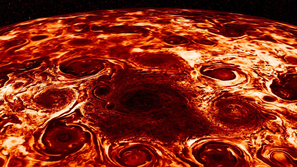 НАСА показало фото штормов на Юпитере.Вокруг Света. Украина