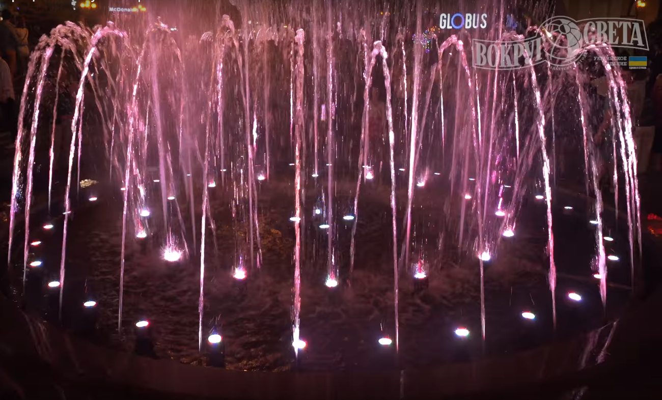 В Киеве заработали поющие фонтаны (видео).Вокруг Света. Украина