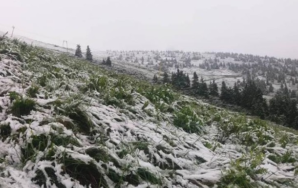В Карпатах выпал летний снег.Вокруг Света. Украина
