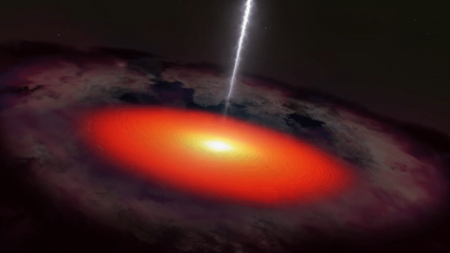 Астрономы наблюдали за падением материи в черную дыру