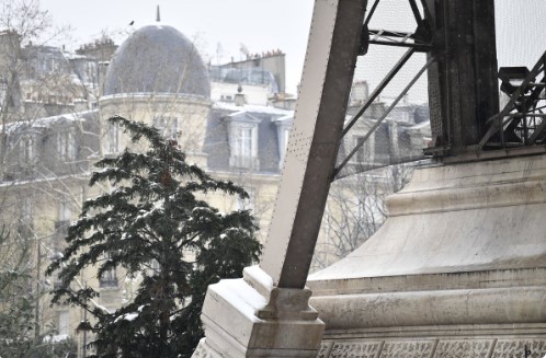 В Париже из-за снегопада закрыли Эйфелеву башню