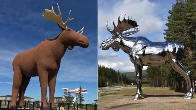 Норвегия и Канада спорят, у кого самая высокая статуя лося.Вокруг Света. Украина