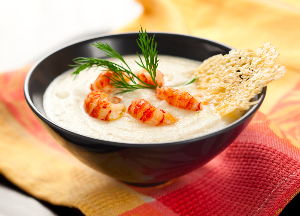 Кухни мира: сырный суп с креветками