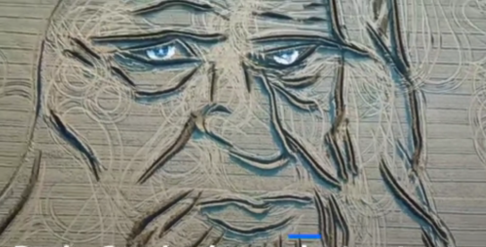 Итальянский художник вспахал портрет Леонардо да Винчи.Вокруг Света. Украина