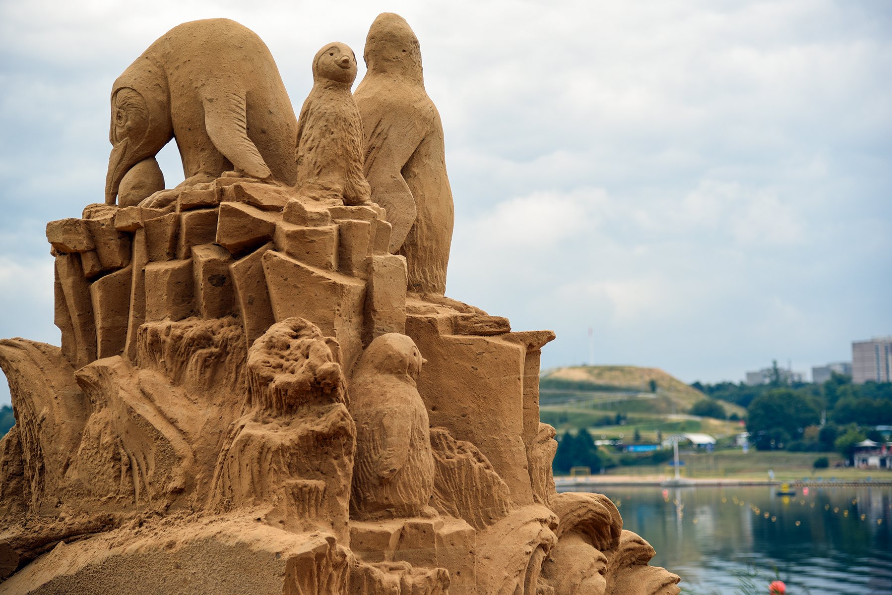 В Познани открылась выставка песчаных скульптур, посвященная исчезающим животным.Вокруг Света. Украина