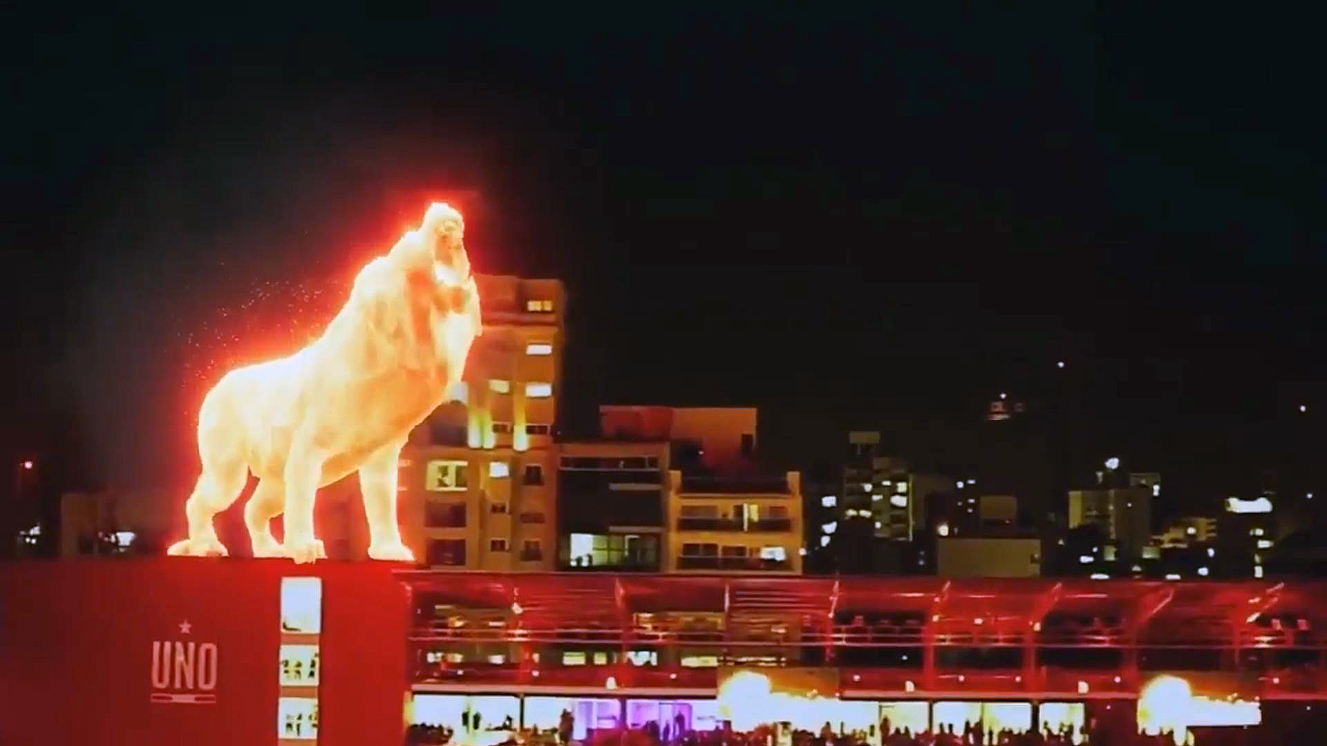 В Аргентине на открытии стадиона выступил огненный лев.Вокруг Света. Украина