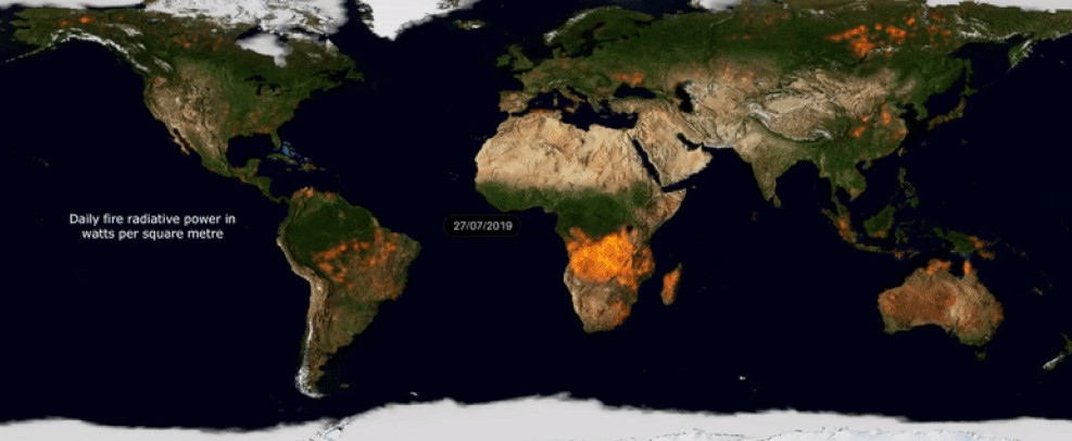 Все лесные пожары на Земле показали в видео.Вокруг Света. Украина