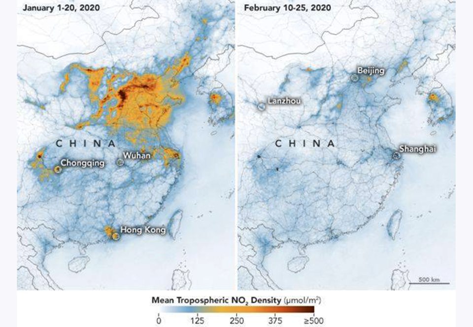 В Китае из-за коронавируса воздух стал чище.Вокруг Света. Украина