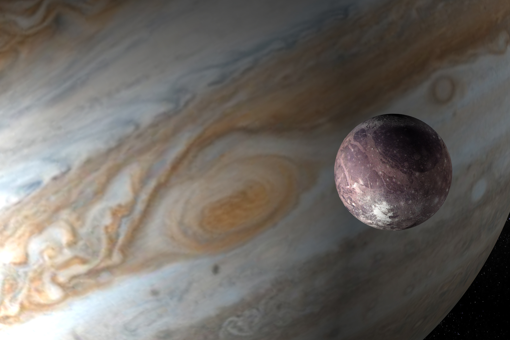 Астрономы впервые обнаружили водяной пар на спутнике Юпитера Ганимеде
