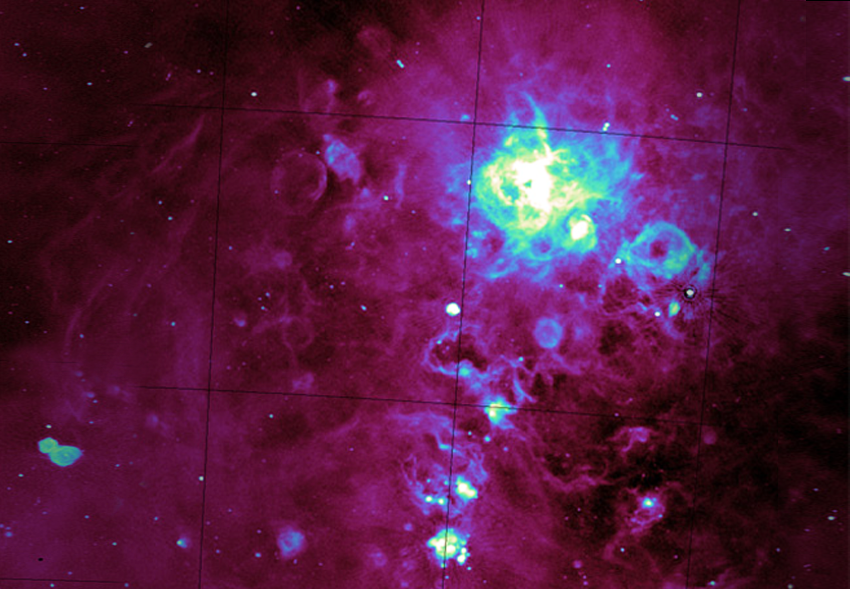 Астрономы создали подробную радиокарту Большого Магелланова Облака 
