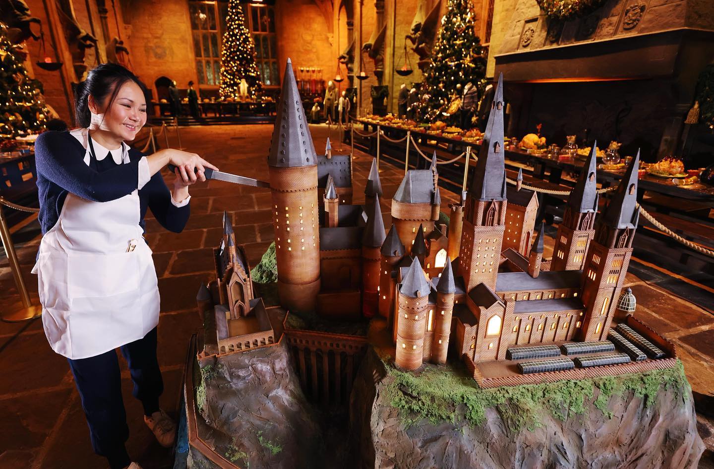 В Англии в честь 20-летия киносаги о Гарри Поттере испекли гигантский торт: видео.Вокруг Света. Украина