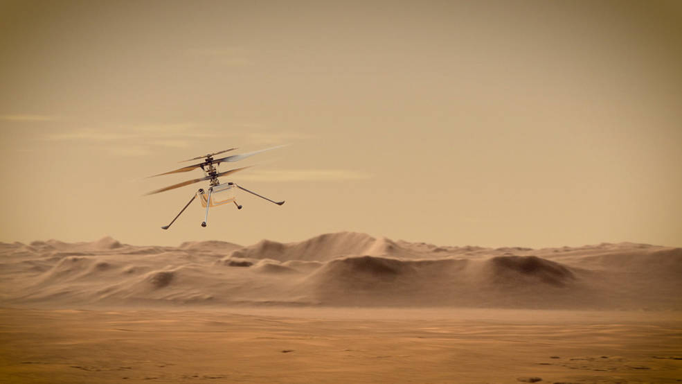 Вертолет NASA налетал над Марсом в общей сложности 30 минут