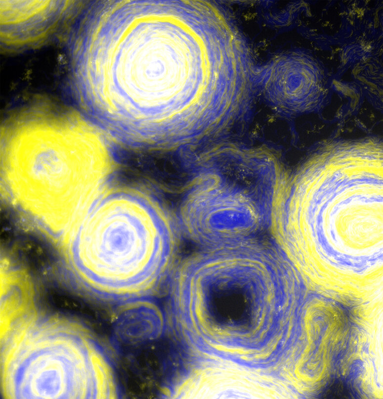Ученые с помощью бактерий нарисовали "Звездную ночь" Ван Гога