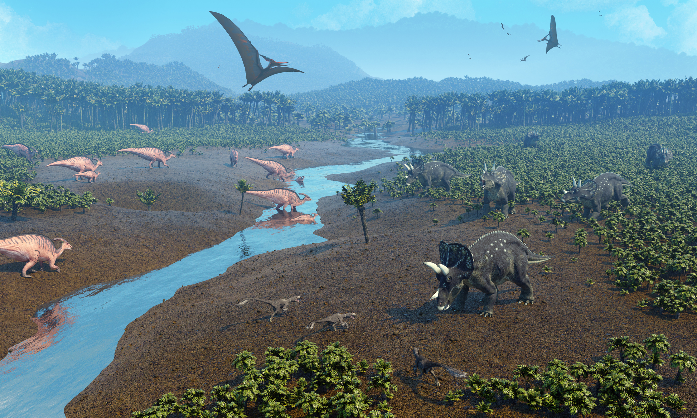 Извержение вулкана вызвало массовое вымирание и обусловило процветание динозавров в юрский период
